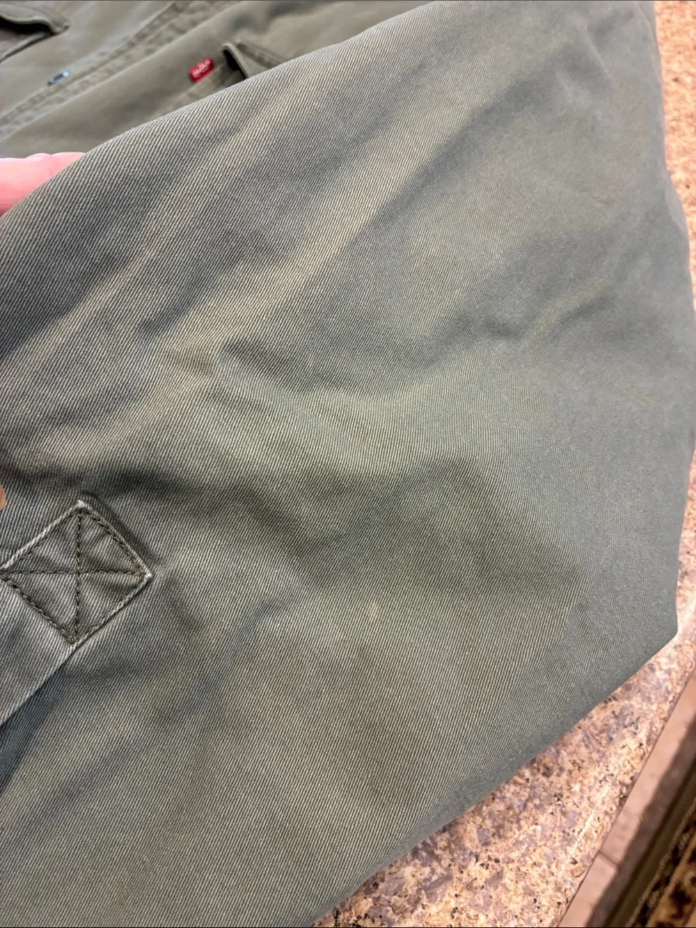 Levi's Sherpa Lined Canvas Shirt Jacket Olive Green Shacket XXL Used 3LMLW053